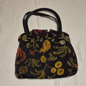 Vintage Empress Floral Tapestry Handbag